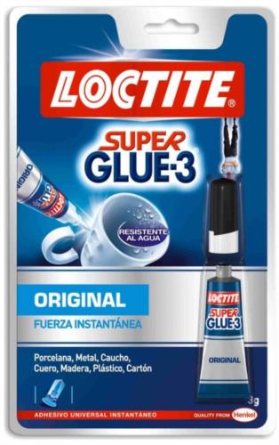 Blister Tubo super glue 3 gr Loctite