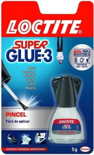 Blister bote super glue-3 5 g. con pincel Loctite