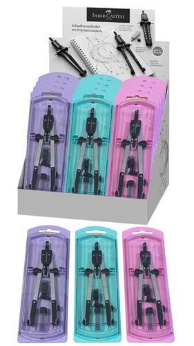 Compas bigotera en estuche pastelL Faber Castell