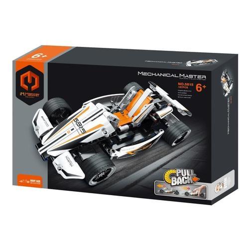 (Combinable con 605816) iMMaster Coche de carreras blanco -187pzas