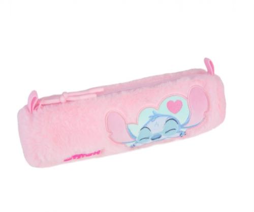 Estuche juvenil tube stitch fluffy rosa