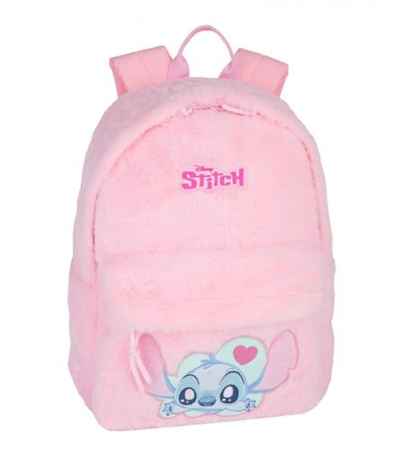 Mochila Stitch Rosa Fluffy