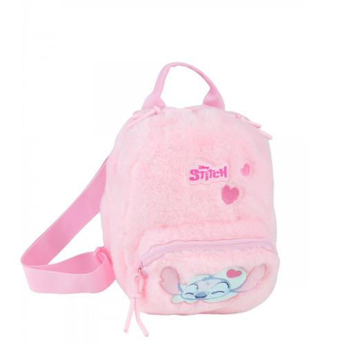 Mochila pequeña Stitch rosa Fluffy