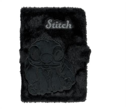 Cuaderno A5 stitch negro fluffy