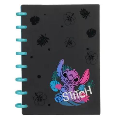CUADERNO CON ANILLAS A5 STITCH BLACK TROPICAL