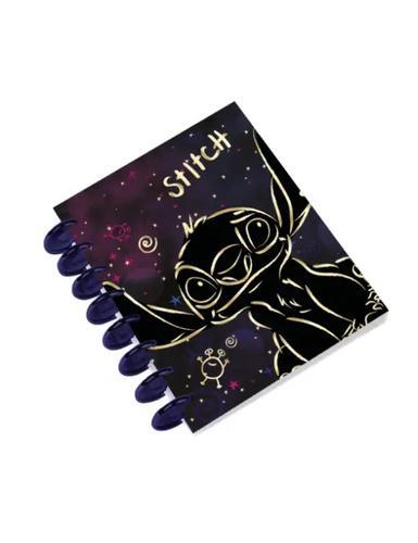 Cuaderno A5 stitch negro 100 HOJAS CUADRÍCULA STITCH GOLD