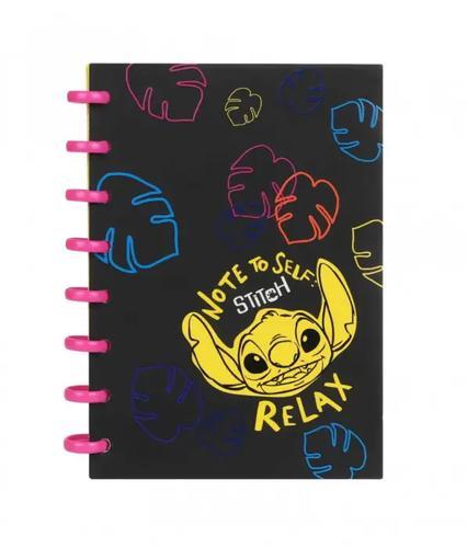Cuaderno A5 stitch negro 100 HOJAS CUADRÍCULA STITCH BLACK RELAX