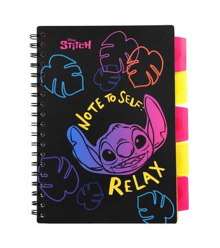 Cuaderno escolar Stitch Black collection relax