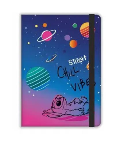 Cuaderno A5 CON BANDA ELASTICA STITCH time to chill