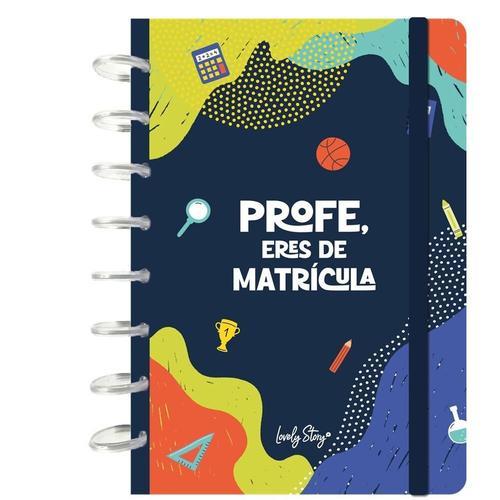 Libreta anillas A5 hojas cuadriculada PROFE ERES DE MATRICULA