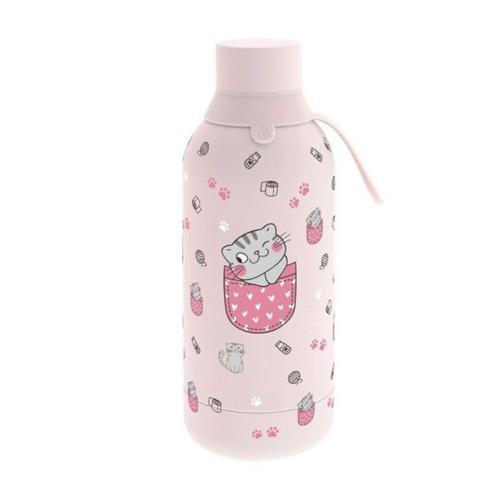 Botella térmica 500 ml gatos rosa – Aurea