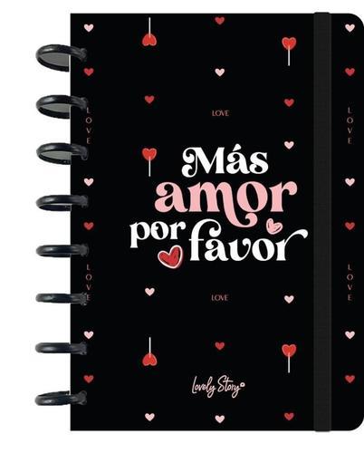 Cuaderno A5 cuadricula black mas amor por favor