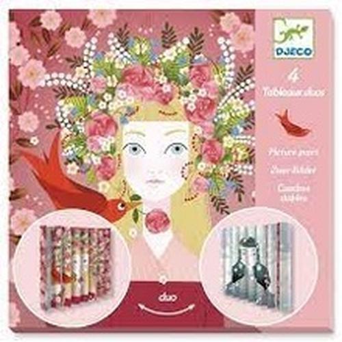 Djeco. Papel Creativo Cuadros Dobles. Bellas Reinas. 7-13 Años