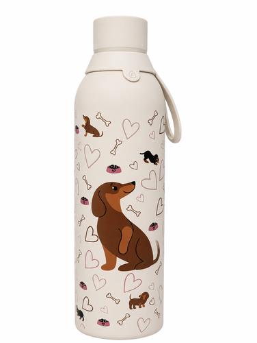Botella Térmica de Acero Inoxidable con Interior Cerámico y Doble Tapón – Puppy friends | Aurea