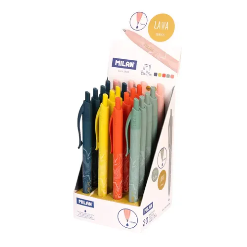 Bolígrafos P1 Lava, tinta azul