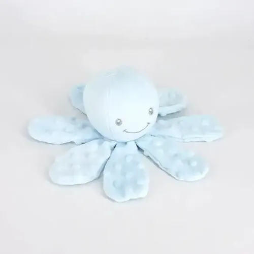 Muñeco sonajero pulpo azul