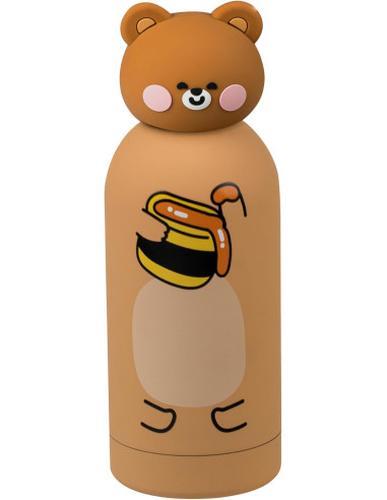 Botella térmica chill & refill, tema oso, 350 ml, acero libre de BPA, tapón
