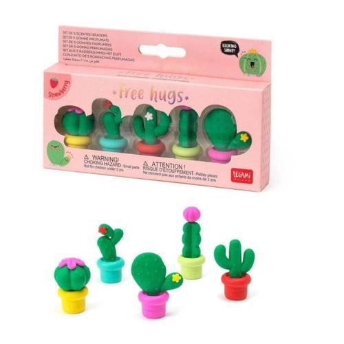 Set De 5 Gomas Perfumadas En Forma De Cactus, Legami