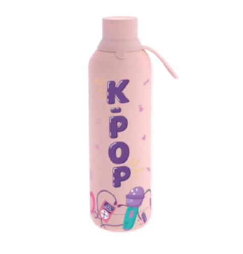 Botella Térmica de Acero Inoxidable K pop Huntrix Rosa  | Aurea