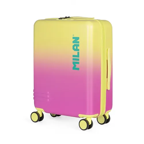 Maleta de viaje rígida 55 x 40 x 23 cm, colección Sunset, rosa