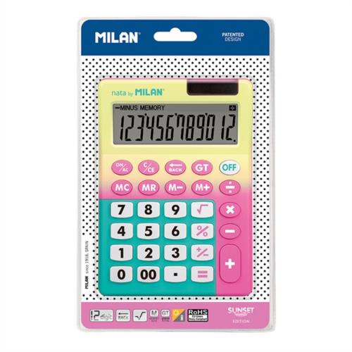 Calculadora 12 dígitos Sunset rosa