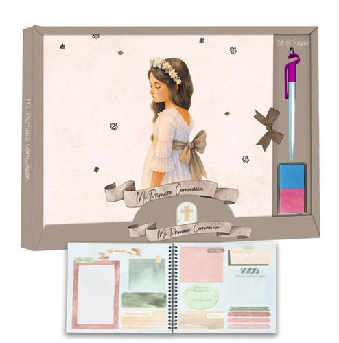 LIBRO COMUNION APAISADO + BOLI + TAMPON NIÑA 23,5 X 30 CM 4