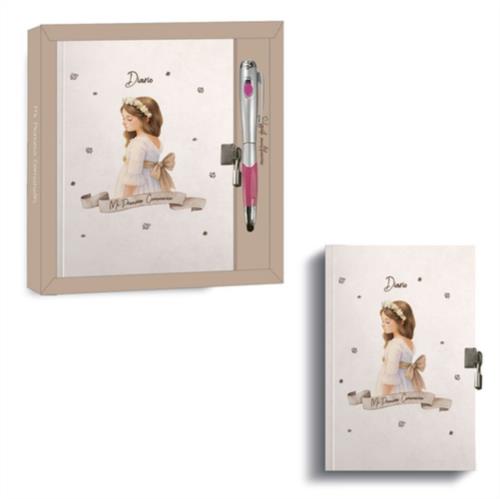 Diario niña comunión con bolígrafo