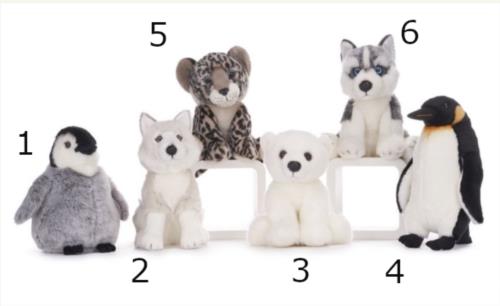 Peluches de animales del ártico