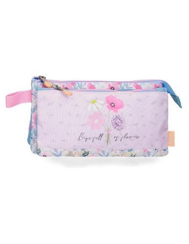 Estuche Enso Full of flowera  Tres Compartimentos