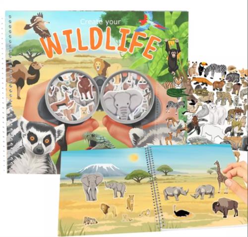 Libro de pegatinas wild life
