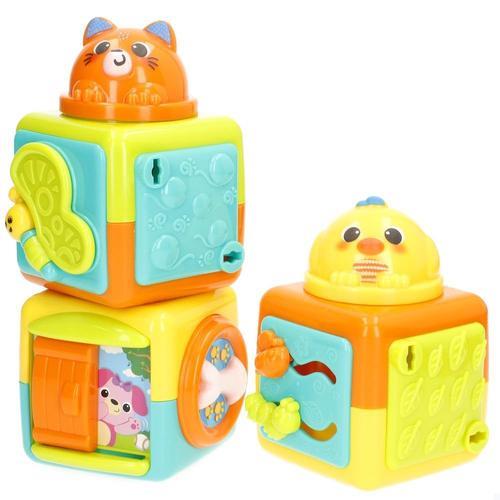 SET CUBOS ANIMALES APILABLES +3M