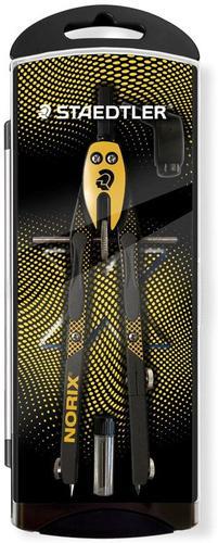Estuche compas metálico de precision norix 555 color amarillo/negro