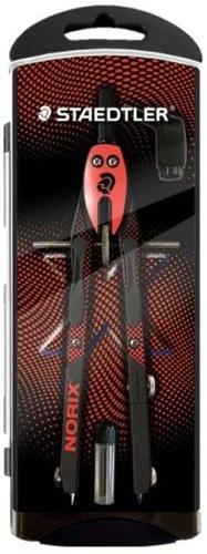 Estuche compas metálico de precision norix 555 color rojo/negro