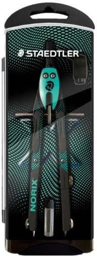 Estuche compas metálico de precision norix 555 color azul/negro