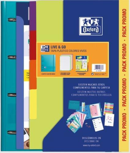 Pack carpebloc polyfoam a4+ 4 anillas 35mm recambio 5 c.vivos surtid