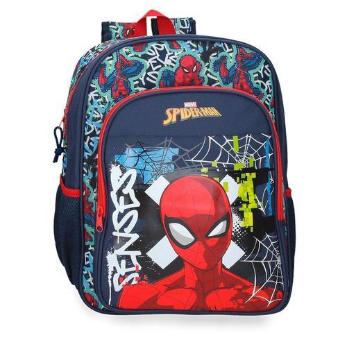 Mochila escolar graffity of spiderman 40cm adapt a carro