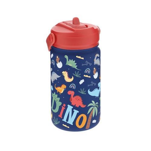 Botella acero 330ML TAPÓN INFANITIL - RED BLUE DINO