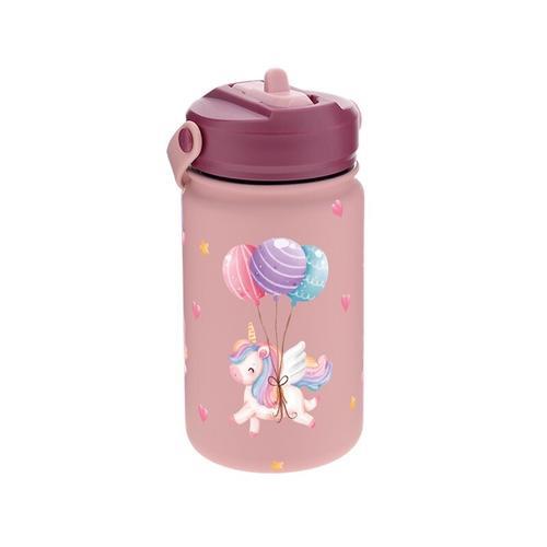 Botella acero 330ML TAPÓN INFANITIL - MAKE UP BALLON UNICORN
