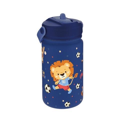 Botella acero 330ML TAPÓN INFANITIL - DARK BLUE FOOTBALL