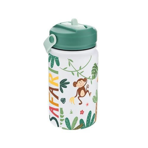 Botella acero 330ML TAPÓN INFANITIL - ICE GREEN SAFARI