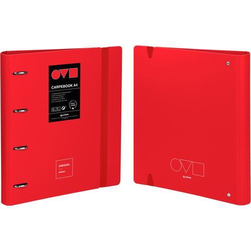 Carpebook 4D35 A4 Unequal Minimal rojo