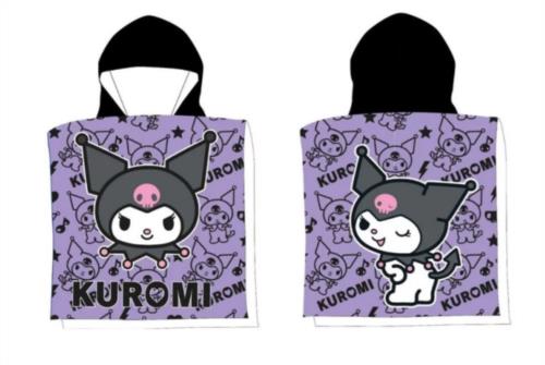Poncho playa Kuromi microfibra 