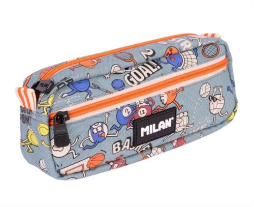 Estuche portatodo rectangular 2 cremalleras serie especial Sports