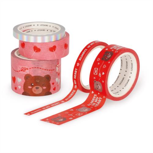Set de 5 Cintas Decorativas Adhesivas de Papel Teddy Bear - Tape By Tape