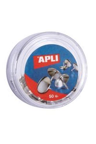 Caja 50 chinchetas niqueledas APLI