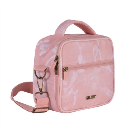 Bolsa isotérmica porta alimentos (3,5 L) con 3 recipientes, serie Lava,rosa