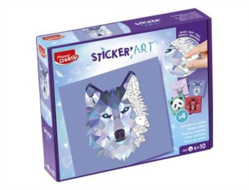 Juego maped creativo sticker art pegatinas al numero