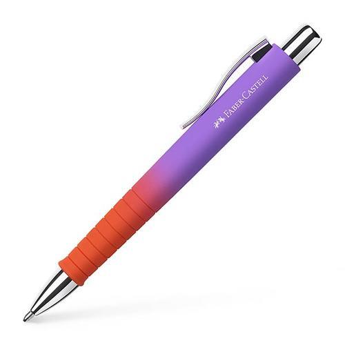 Boligrafo morado- naranja POLY BALL FLOW XB TINTA AZUL FABER CASTELL