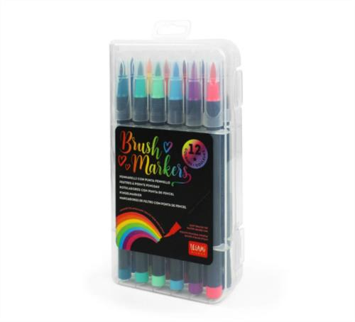 Set de 12 Rotuladores con Punta de Pincel - Brush Markers